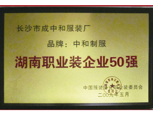 湖南職業裝企業50強